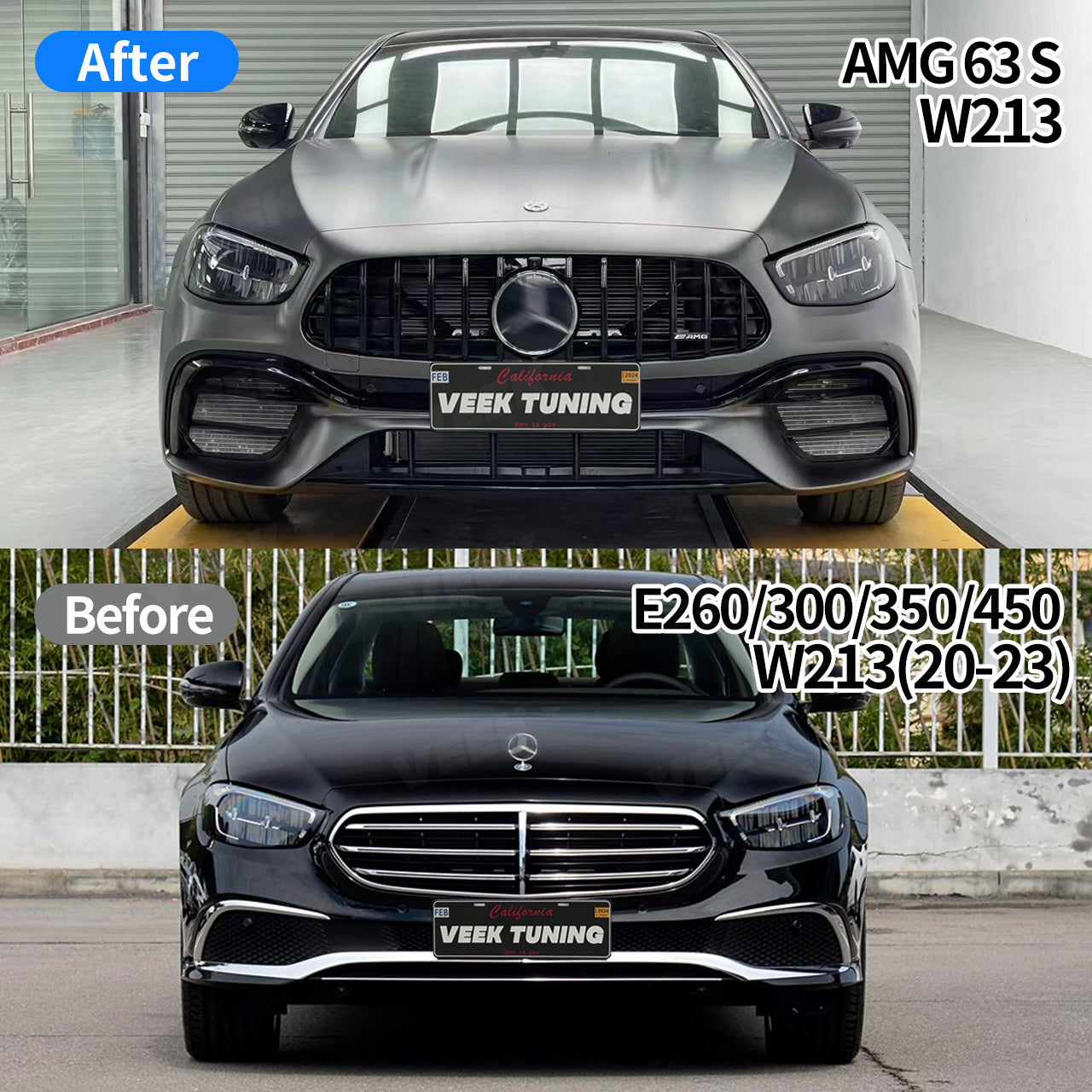 Mercedes Benz E-Class W213 LCI (2020-2023) Upgrade to  AMG E63 S Style Narrow Version Body Kit