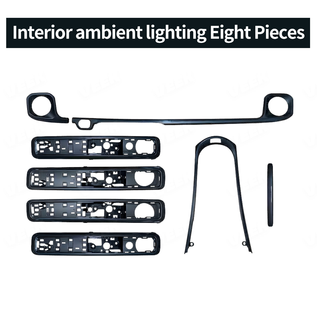 G-Wagon W463A W465 Interior Ambient Lighting 8-Piece Kit for Mercedes 2019–2025