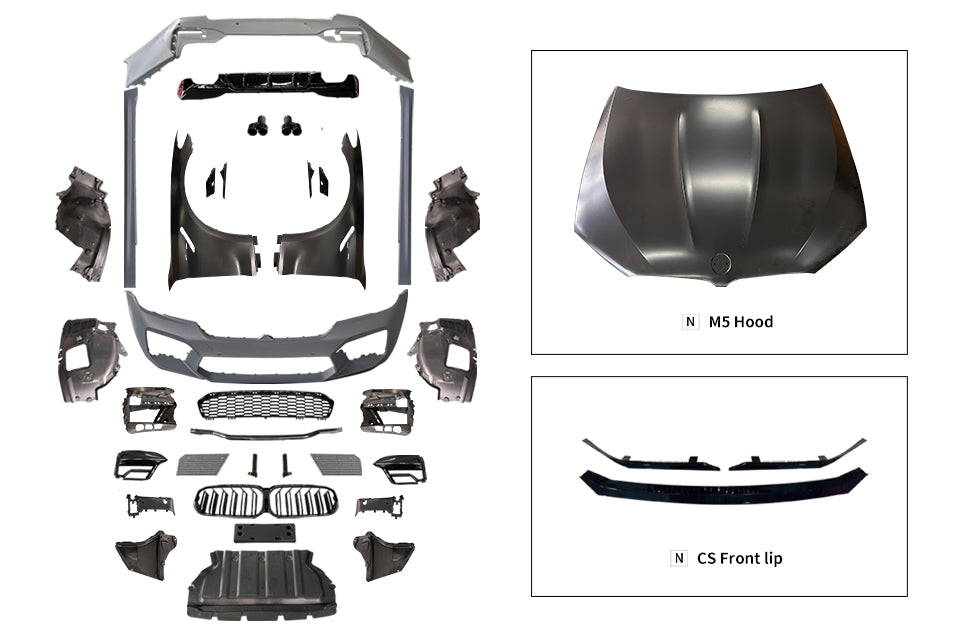 BMW 5Series G30 LCI To M5 F90LCI Style Body Kit (Wide-body Edition,With Hood & Fender)