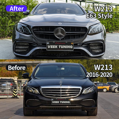 E63 AMG Style Wide Version Body Kit for Mercedes E-Class W213 (2016-2020)