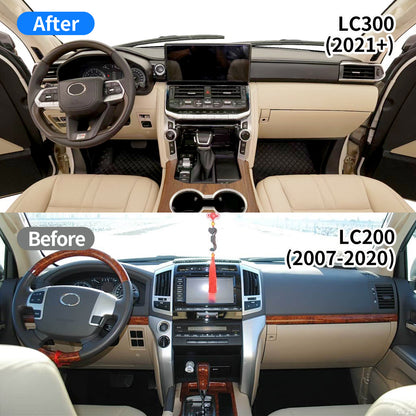 Toyota Land Cruiser 200 to 300 Interior Upgrade Kit (2007–2020 → 2021+) Old to New Conversion
