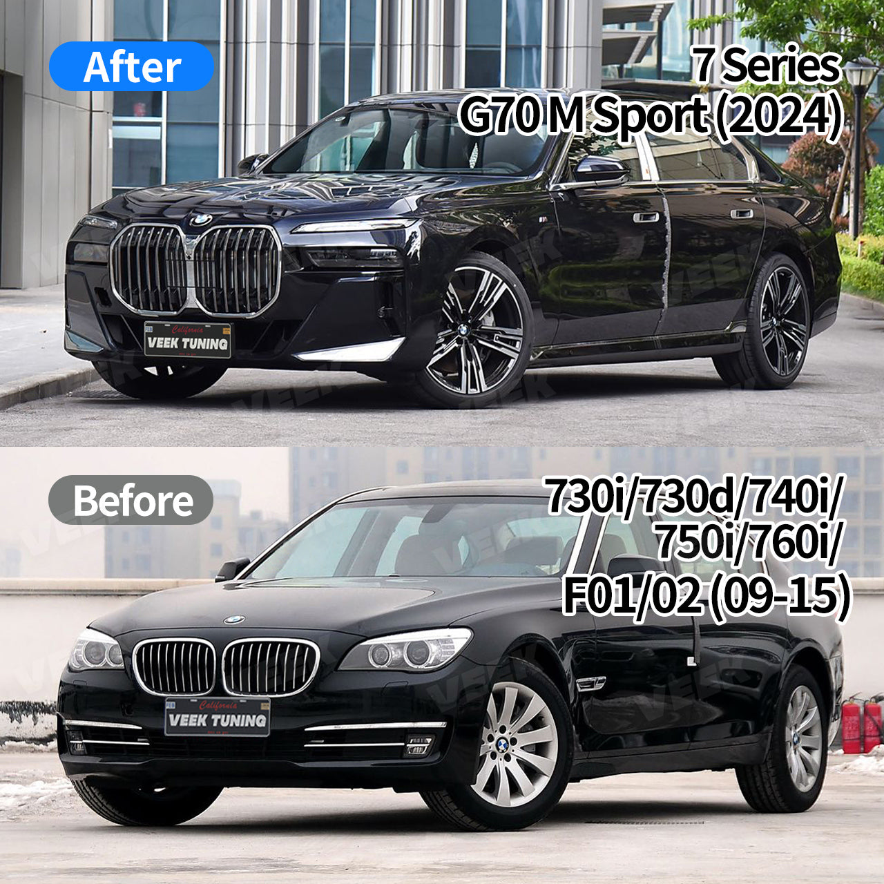 BMW 7 Series F01/F02 (2009-2015) Upgrade Old to New G70 (2024) M Sport Body Kit