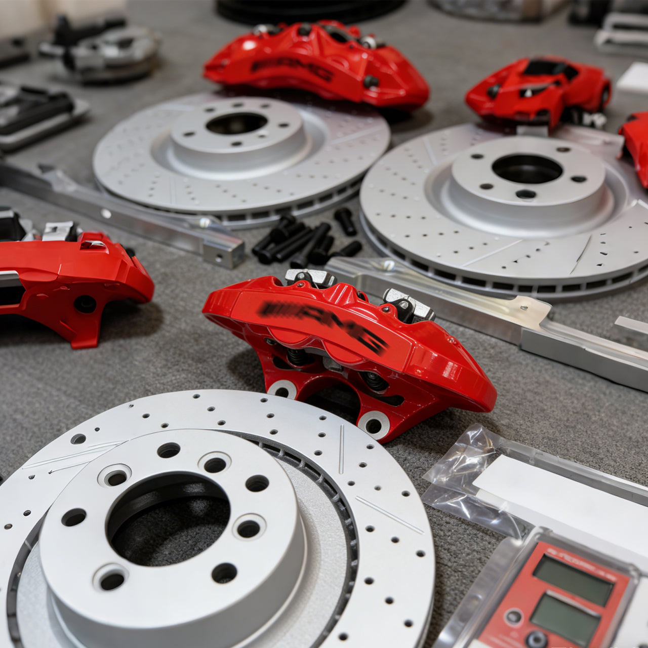 Mercedes-Benz G-Class W463 / W463A AMG Big Brake Kit – 6 Piston Front / 4 Piston Rear Calipers with Drilled Discs (OEM Take-Off)