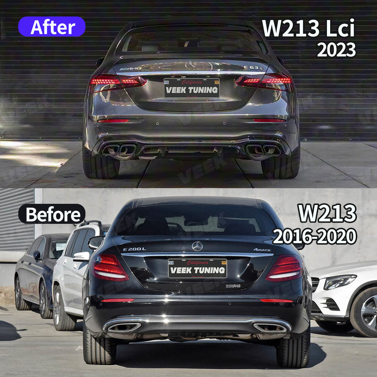 2023 E63 AMG LCI Style Wide Body Kit for Mercedes E-Class W213 (2016-2020)