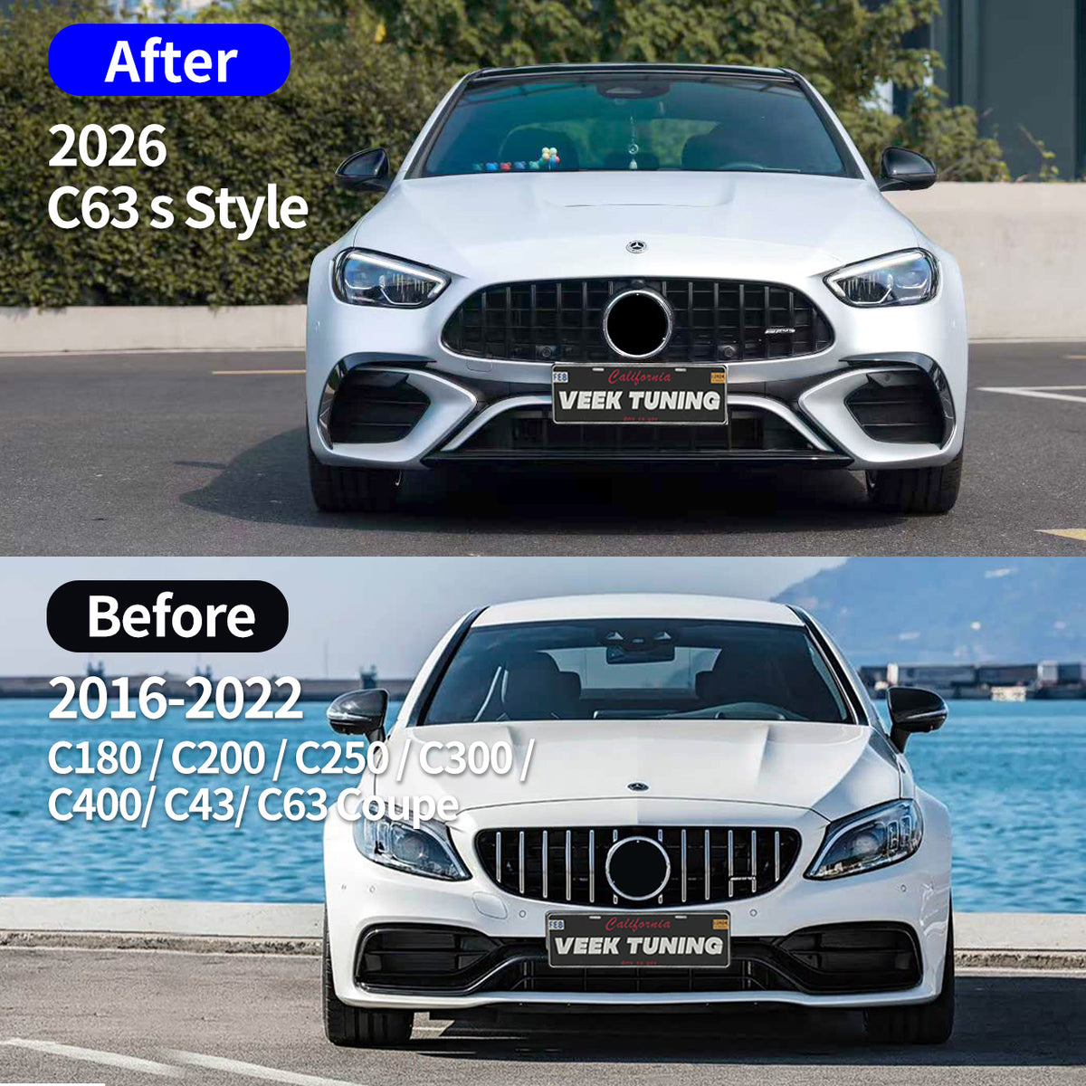 2016–2022 Mercedes-Benz C-Class Coupe C205 to 2026 AMG C63 S Style Exterior Body Kit