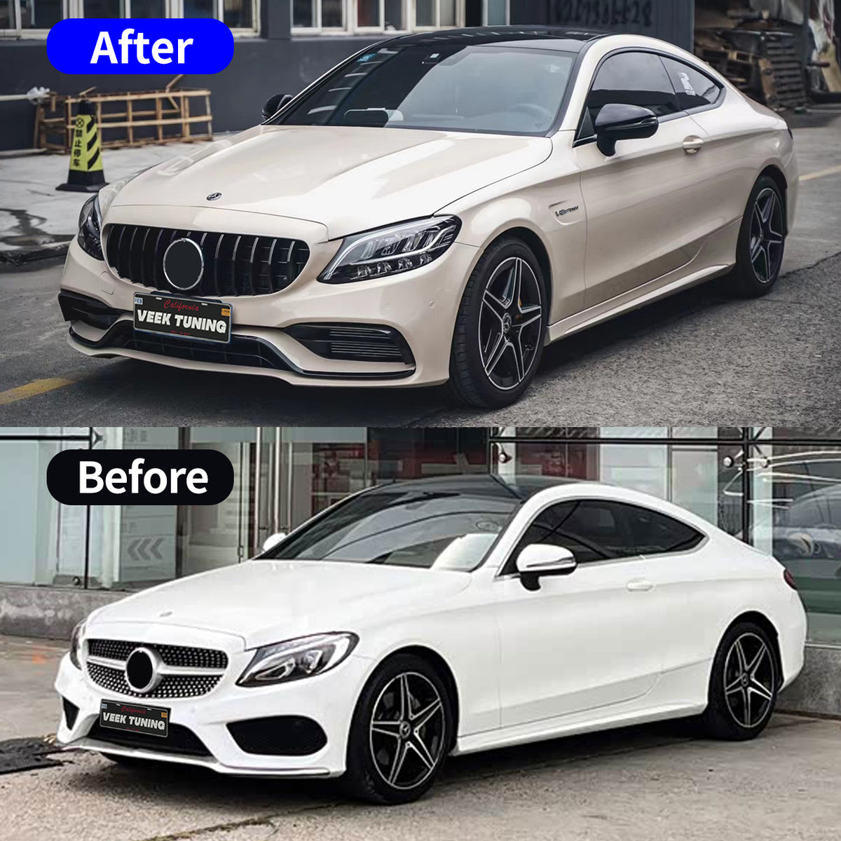2016–2022 Mercedes-Benz C205 Coupe Upgrade to 2021 C63 S AMG Coupe Exterior Body Kit