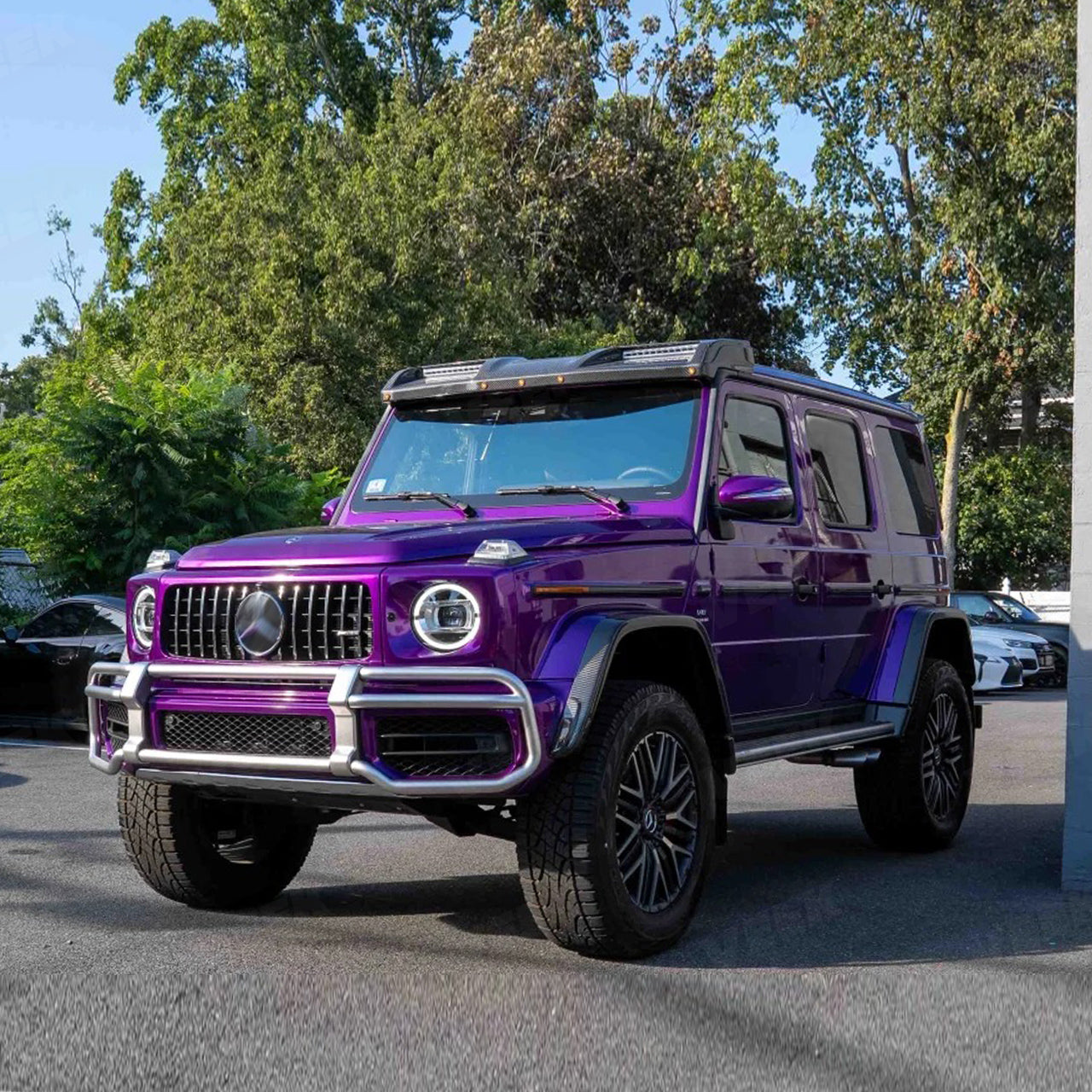 BRA/4x4/6x6 Carbon Fiber Front Roof Spoiler with LED for 2019-2024 G-Class W463A