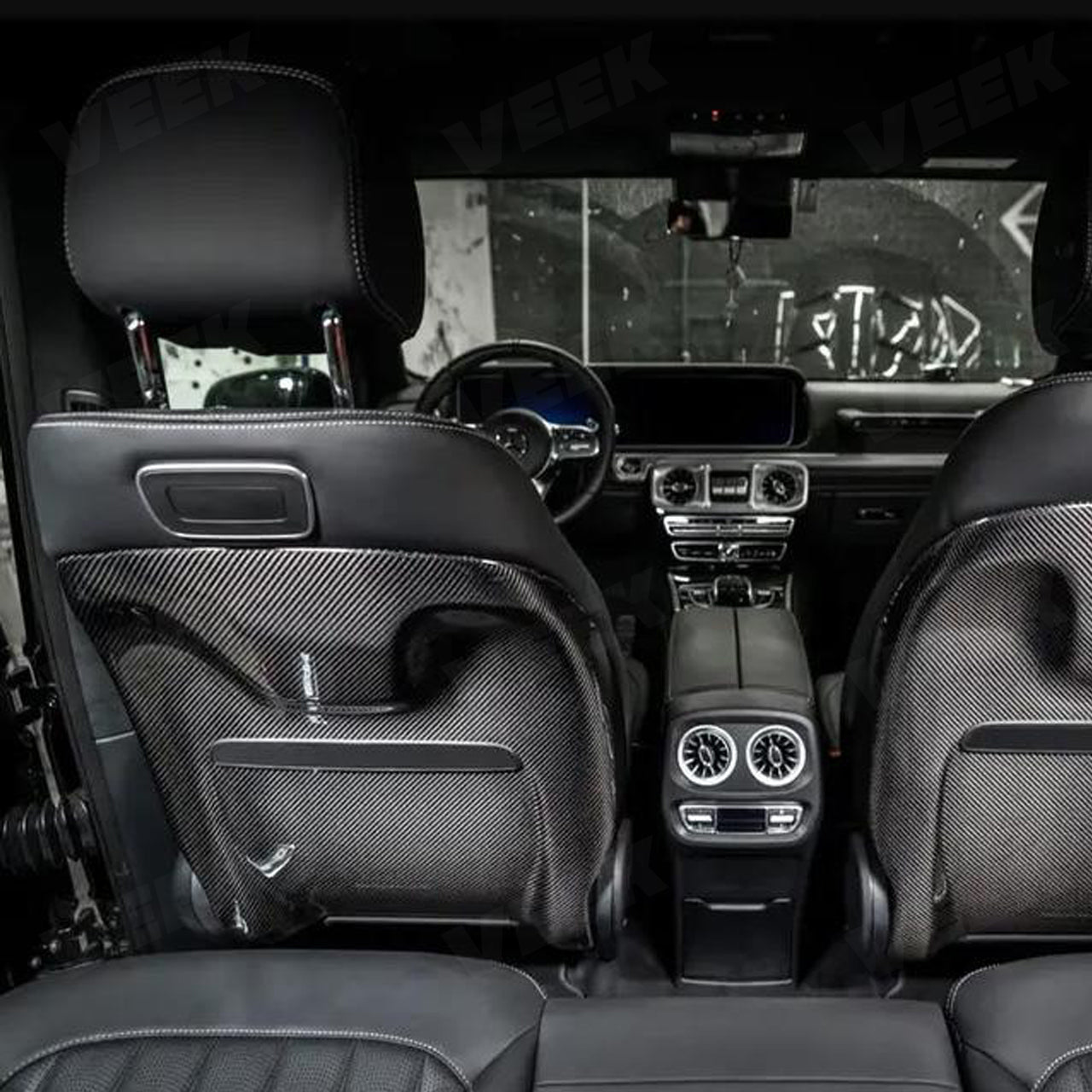 Mercedes G Wagon carbon fiber seat-back interior upgrade