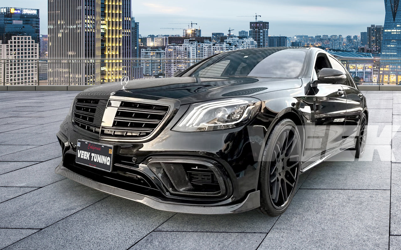 Mercedes S-Class W222 S63 LCI to Brabus Style Carbon Fiber Body Kit