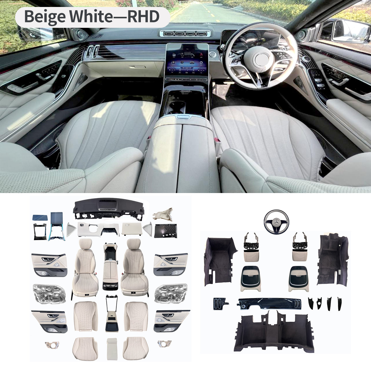 Mercedes-Benz S Class W221（2005 -2013）Interior Upgrade Old to NewW223（ 2021+ ） Interior Kit