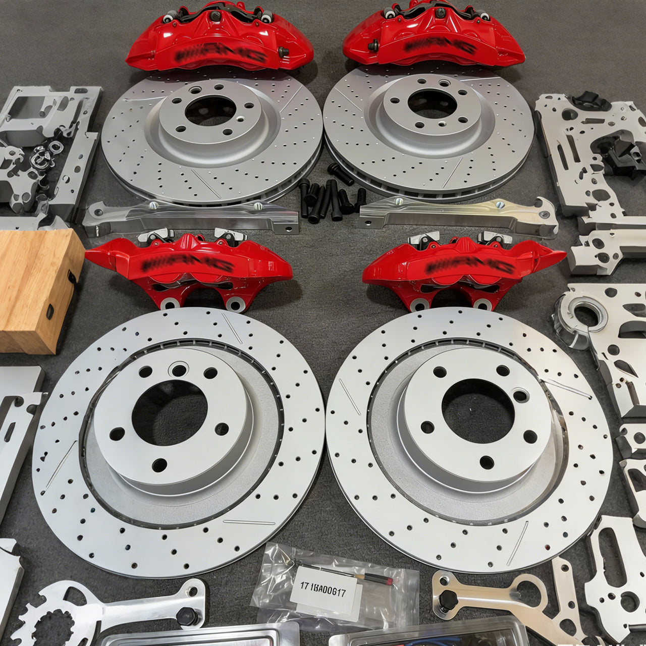 Mercedes-Benz G-Class W463 / W463A AMG Big Brake Kit – 6 Piston Front / 4 Piston Rear Calipers with Drilled Discs (OEM Take-Off)