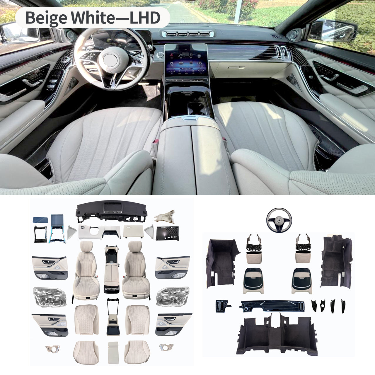 Mercedes-Benz S Class W221（2005 -2013）Interior Upgrade Old to NewW223（ 2021+ ） Interior Kit