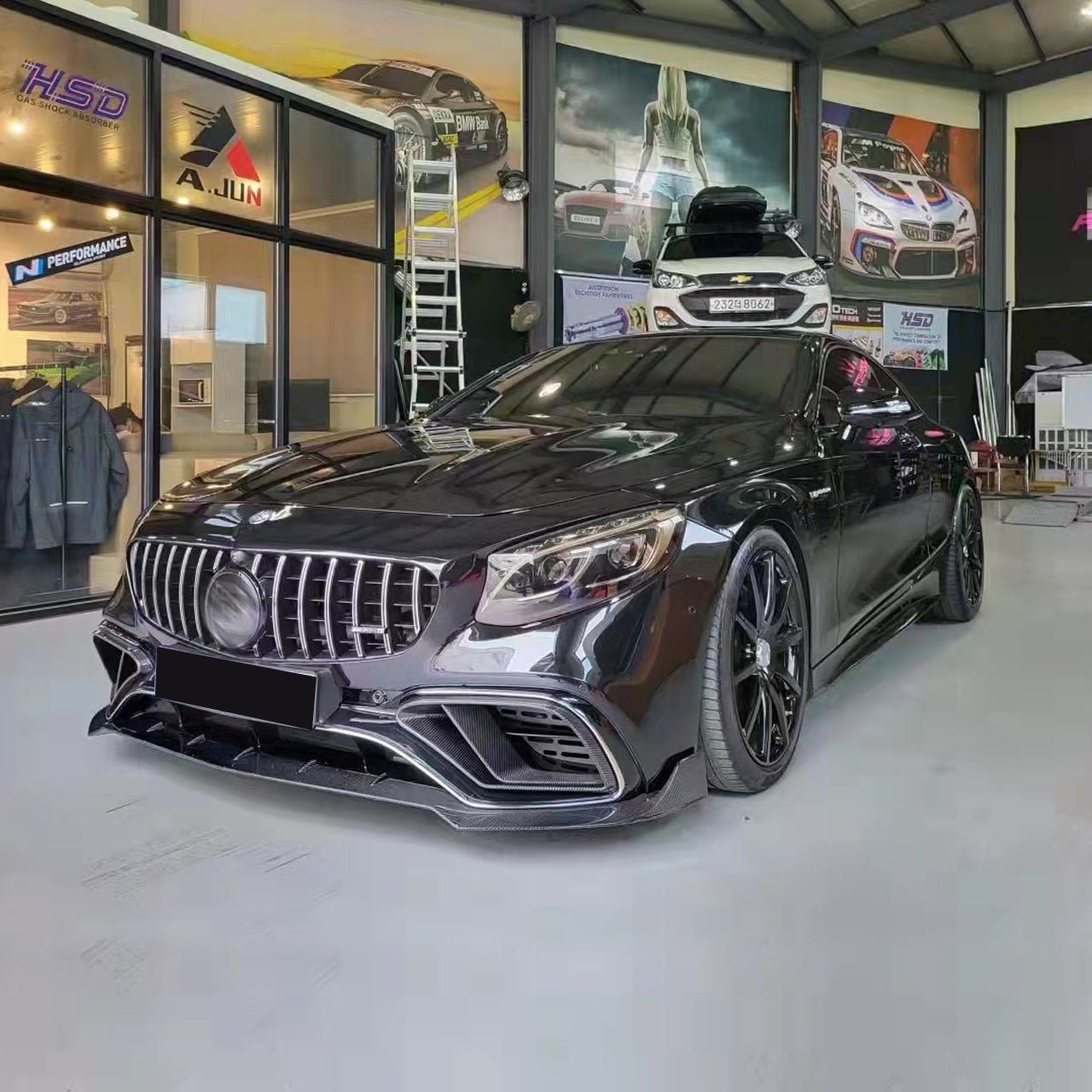 BBS style carbon fiber body kit for S-Class W217 S63 Coupe