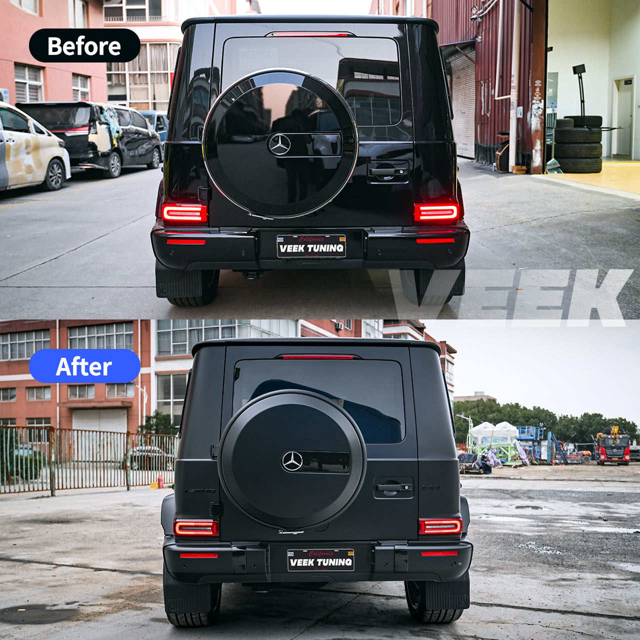 Mercedes G-Class W463A 2019-2024 Upgrade to G63 AMG Night Edition Body Kit and Blackout Lights Set
