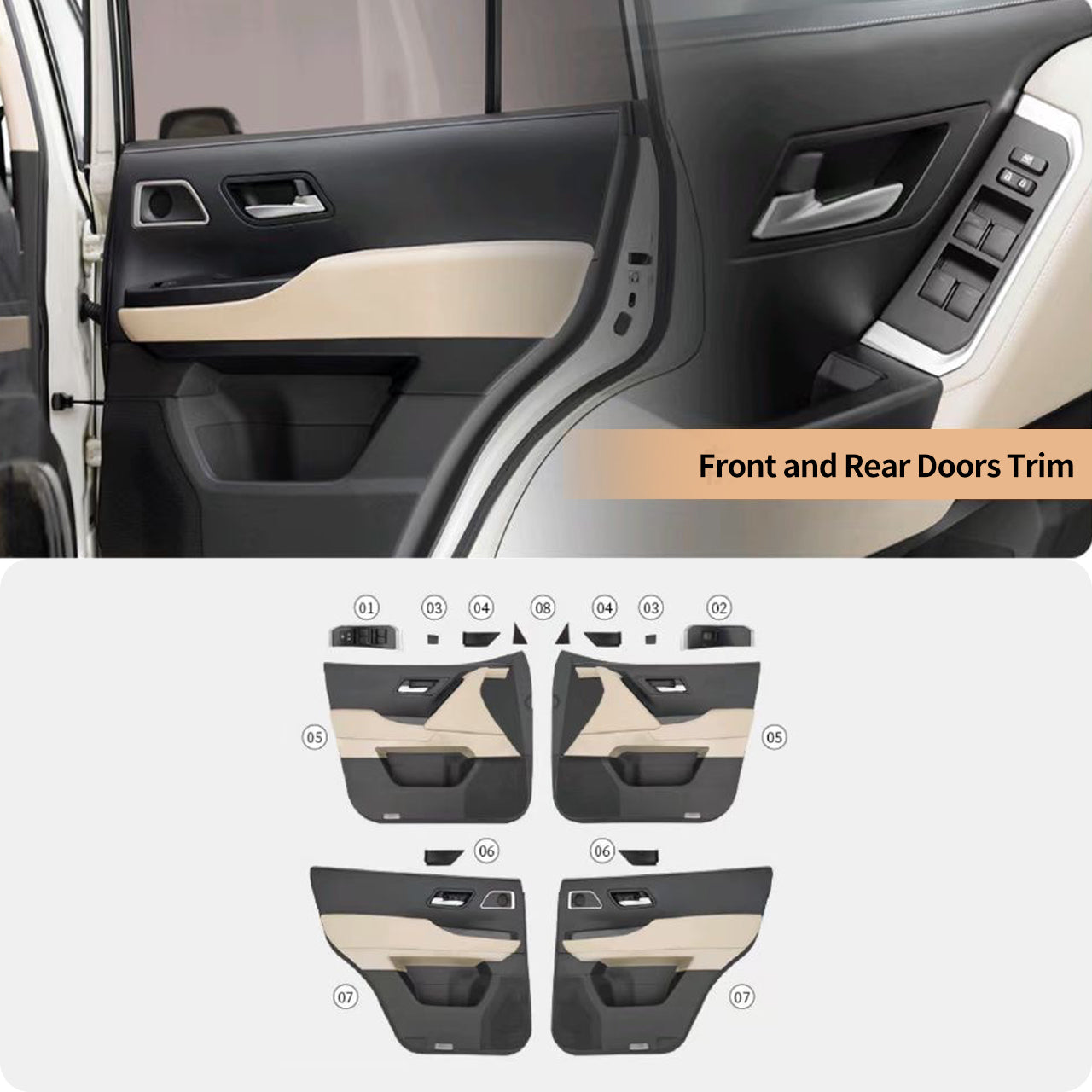 Toyota Land Cruiser 200 to 300 Interior Upgrade Kit (2007–2020 → 2021+) Old to New Conversion