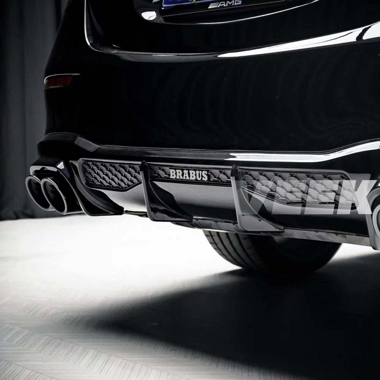 Mercedes S-Class W223 to Brabus Style Body Kit (Dry Carbon Fiber/Glossy Black)