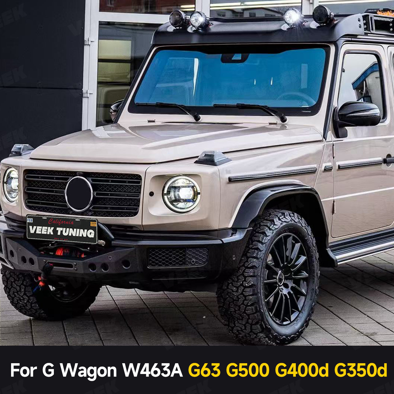 BRA/4x4/6x6 Carbon Fiber Front Roof Spoiler with LED for 2019-2024 G-Class W463A