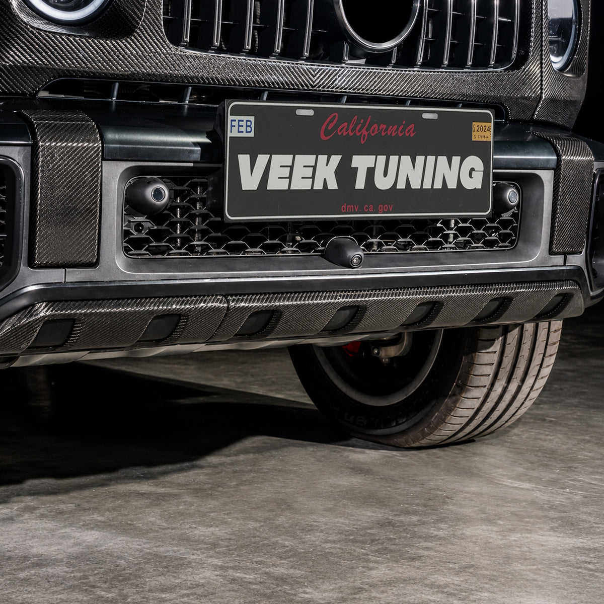 2025+ W465 G-Class Dry Carbon Fiber Front Bumper Protector