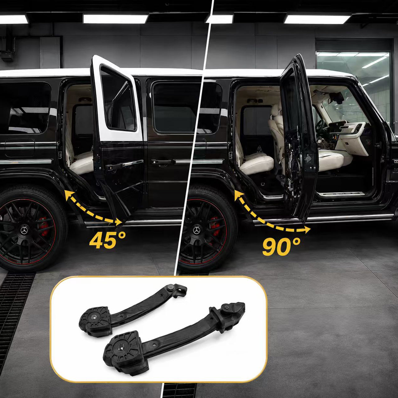 G-Wagon Rear Door 90° Degree Hinge Conversion Kit for 2019-2026 Mercedes G63 G500 G-Class W463A W465