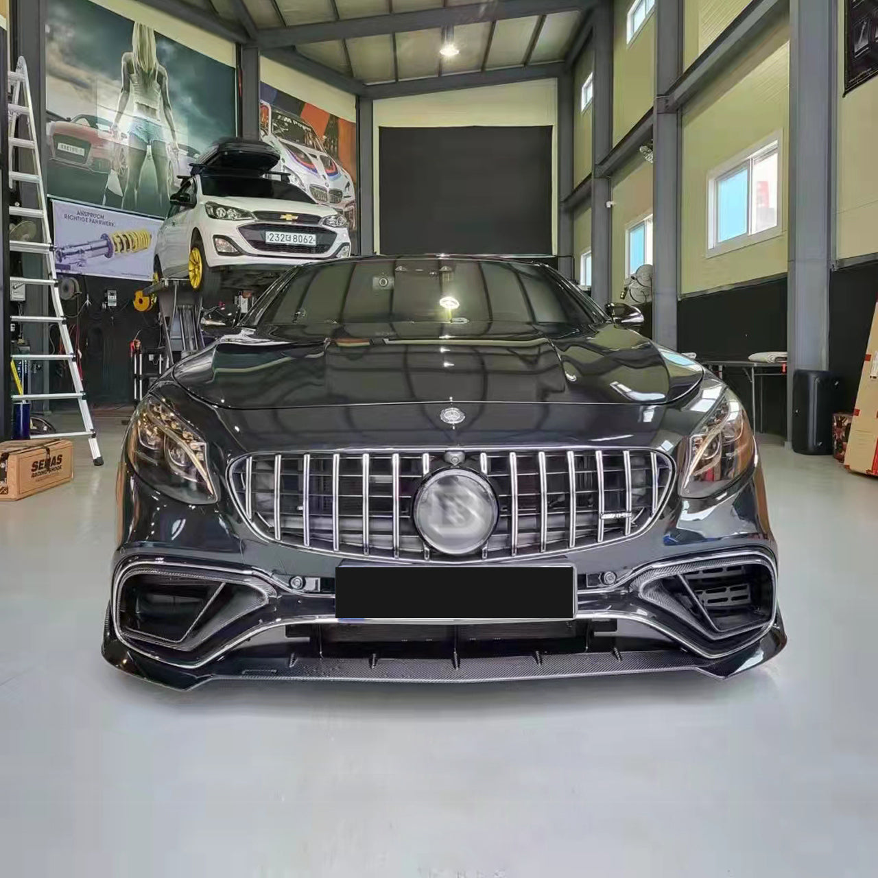 BBS style carbon fiber body kit for S-Class W217 S63 Coupe