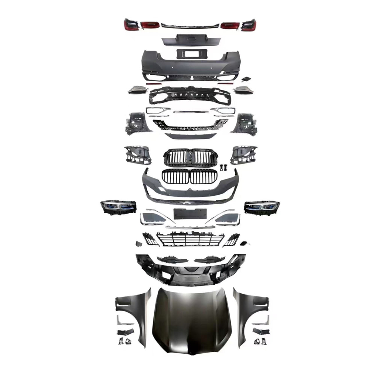 BMW 7 Series G11/G12 2016–2018 Upgrade to 2019–2022 G11/G12 LCI Luxury Style Body Kit