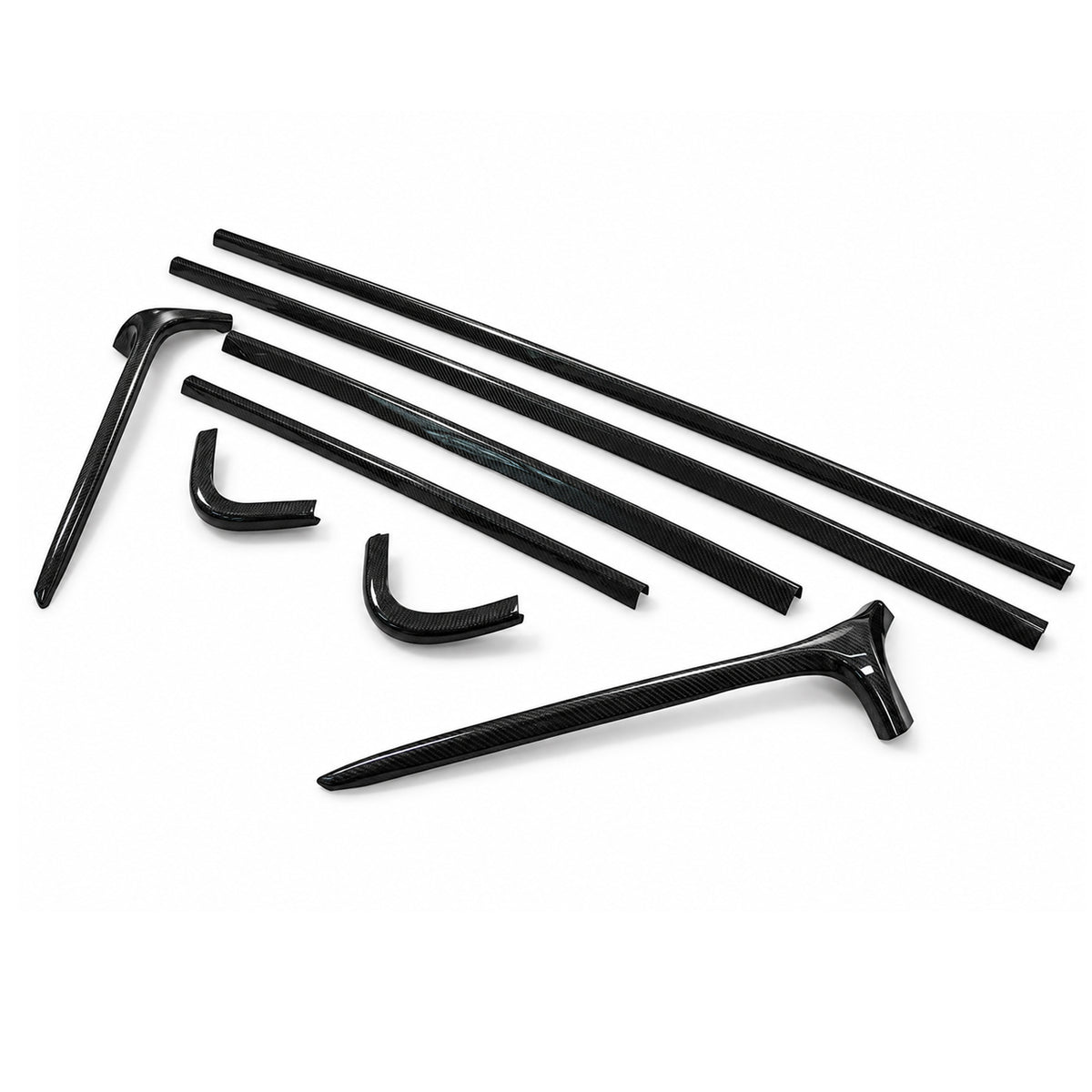 2025+ Mercedes-Benz W465 G63/G500/G550/G450 d Carbon Fiber Roof Trim Strips & A-Pillar Covers