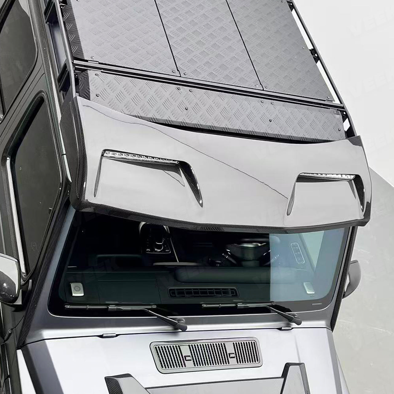 BRA/4x4/6x6 Carbon Fiber Front Roof Spoiler with LED for 2019-2024 G-Class W463A