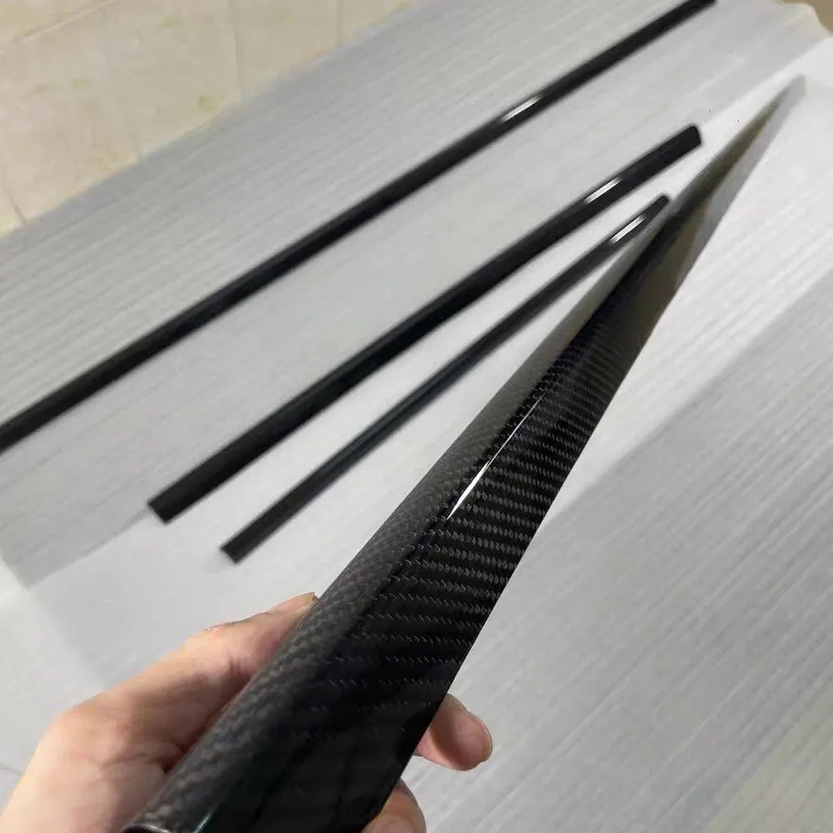 2025+ Mercedes-Benz W465 G63/G500/G550/G450 d Carbon Fiber Roof Trim Strips & A-Pillar Covers