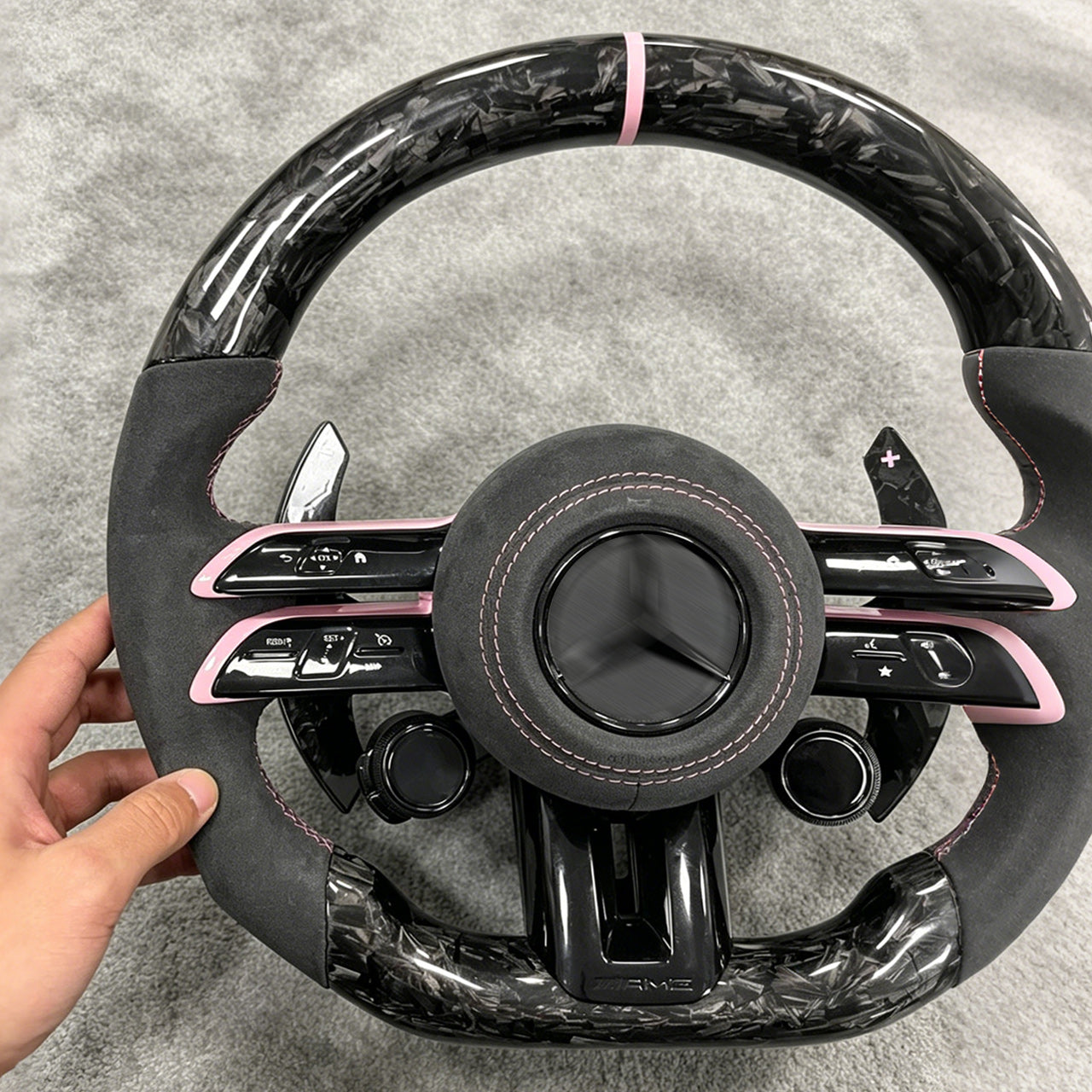 Custom Carbon Fibre AMG Steering Wheel for 2025–2026 Mercedes-Benz G-Class W465