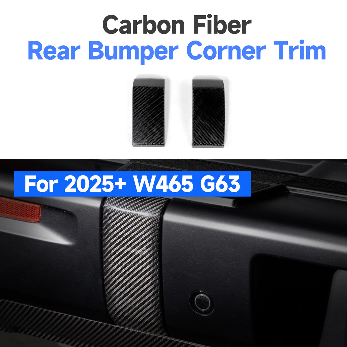 2025+ Mercedes-Benz W465 G63 Carbon Fiber Front and Rear Bumper Corner Trims