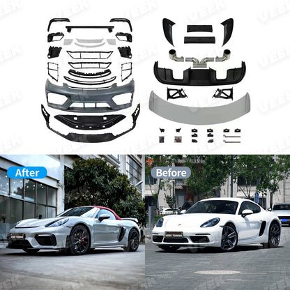 Porsche 2016-2022 718 (982) Upgraded to 19+ GT4 Body Kit