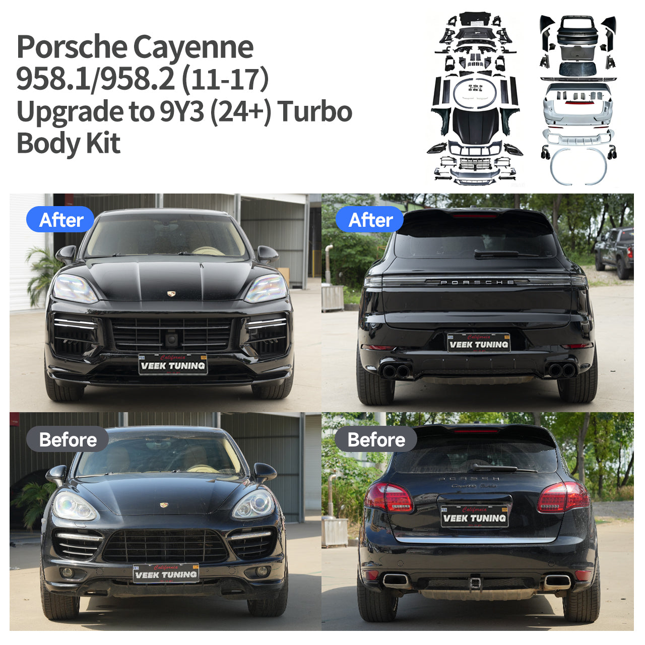 Porsche Cayenne 2011-2024 958/9Y0.1 Old to New 9Y3 (24+) Turbo Body Kit