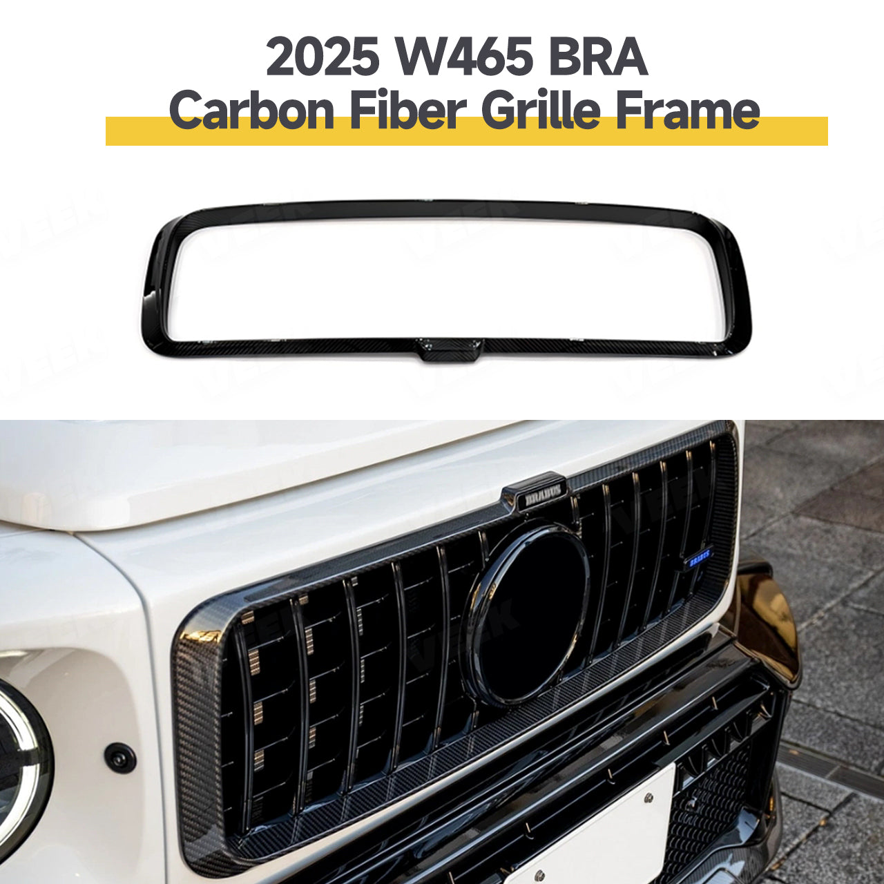 W465-style carbon fiber front bumper trim