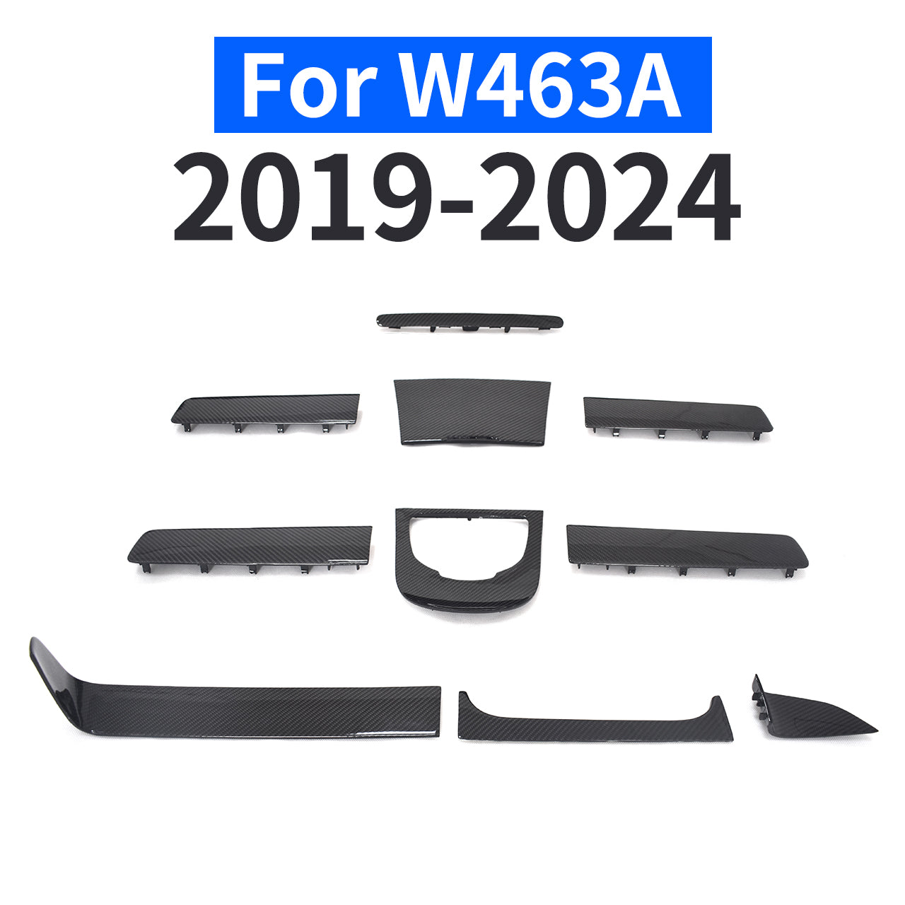 Carbon fiber Interior Clip-On Strip for W463A/W465 2019-2025 Mercedes G Wagon