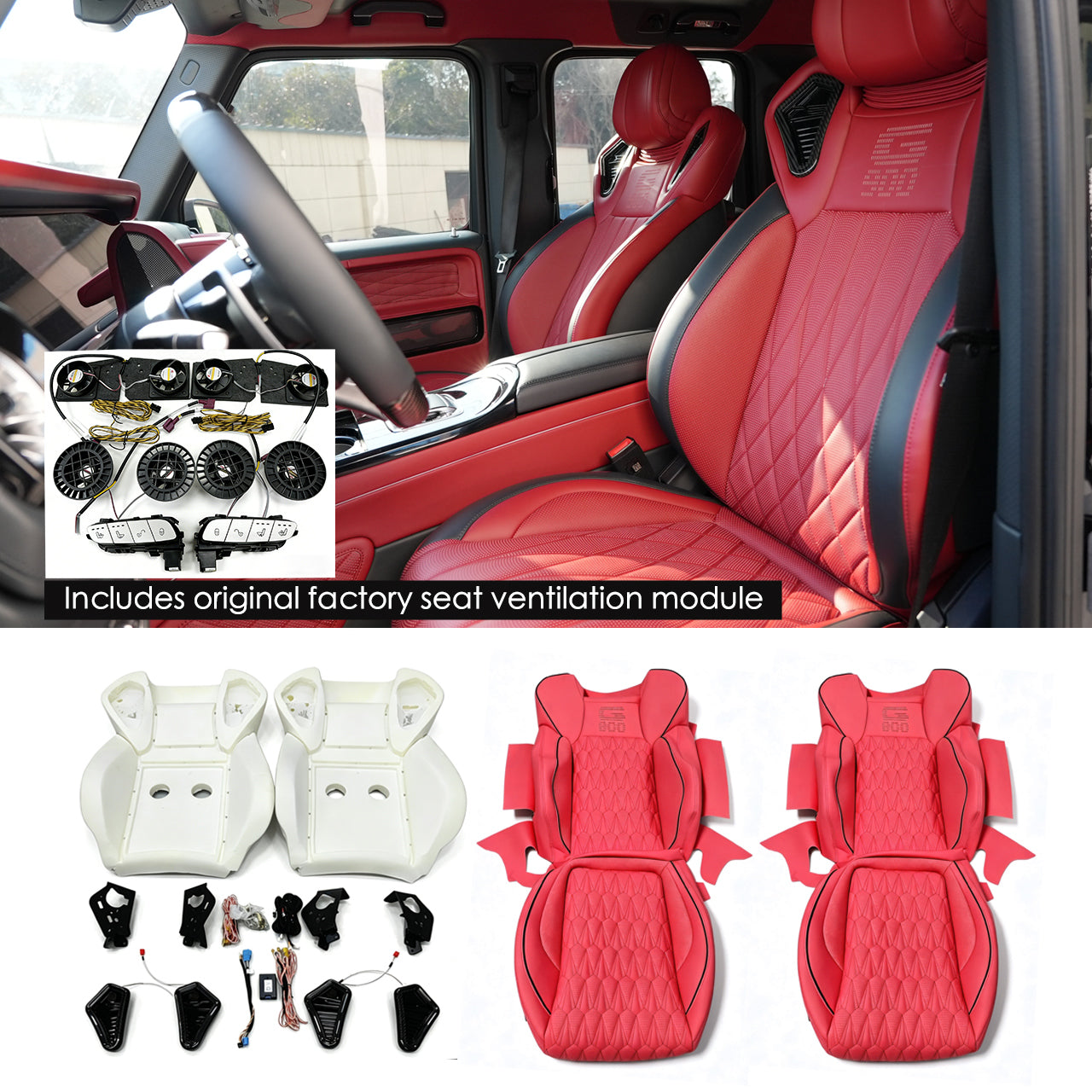 Rear Bench Seat with Individually Controlled Sections for Mercedes-Benz G-Class W463 / W463A / W465 (2002–2025)