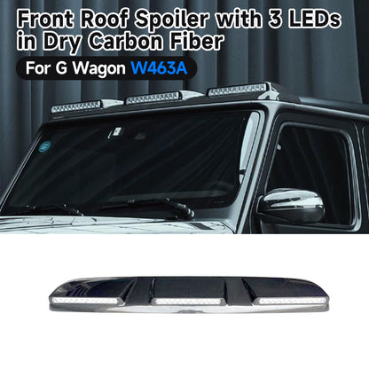 BRA/4x4/6x6 Carbon Fiber Front Roof Spoiler with LED for 2019-2024 G-Class W463A