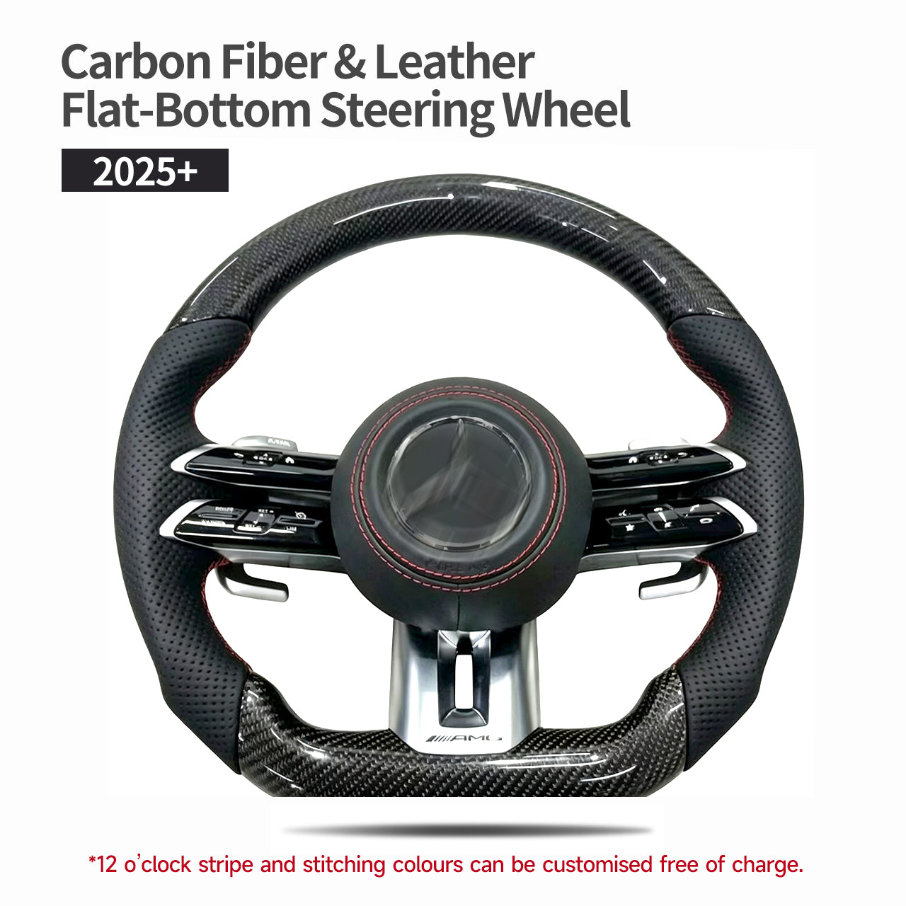 Custom Carbon Fibre AMG Steering Wheel for 2025–2026 Mercedes-Benz G-Class W465