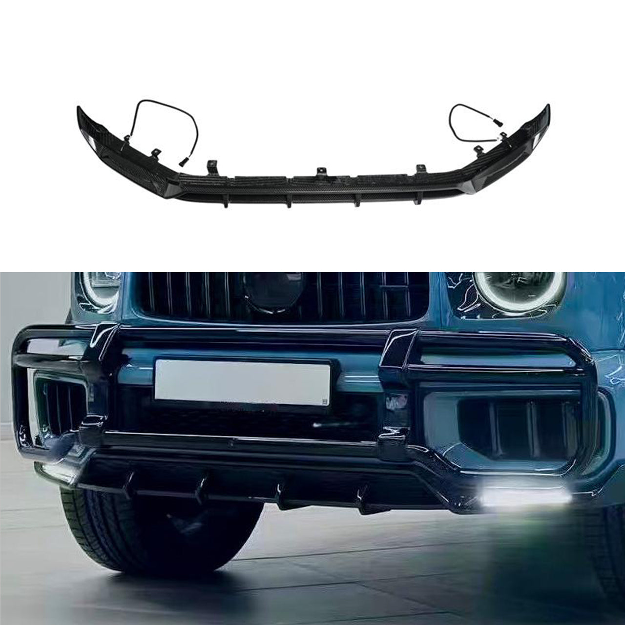 For G-Wagon W465 Carbon Fiber Front Lip