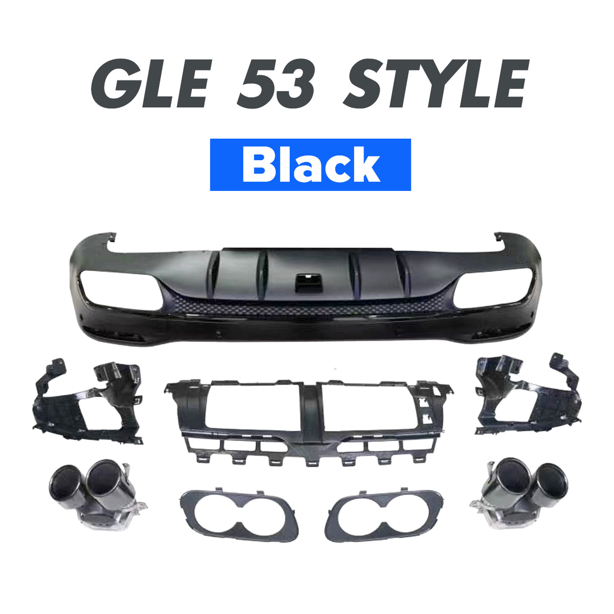 2020+ Mercedes-Benz GLE W167 Upgrade to GLE 53/63 Style Rear Diffuser & Exhaust Tips