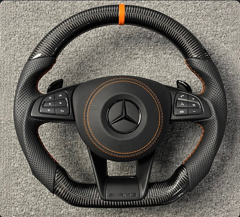 2003-2025 Foged Carbon Fiber AMG/B Performance style steering wheel with AMG Drive Unit for Mercedes G Wagon W463 2003-2018 upgrade to W463A/465