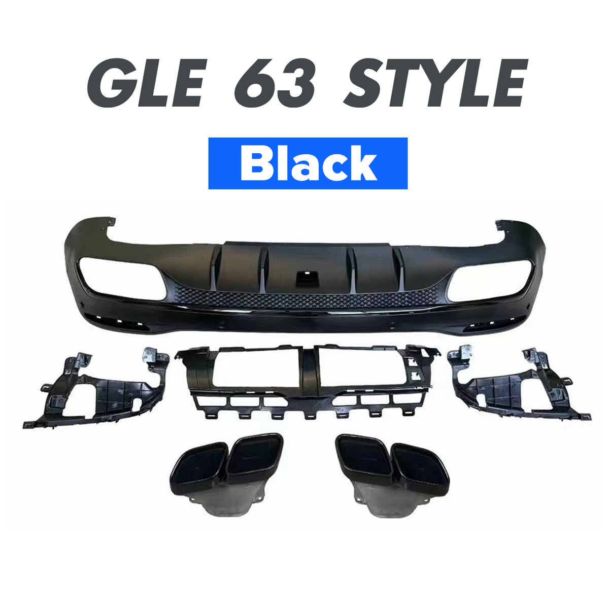 2020+ Mercedes-Benz GLE W167 Upgrade to GLE 53/63 Style Rear Diffuser & Exhaust Tips