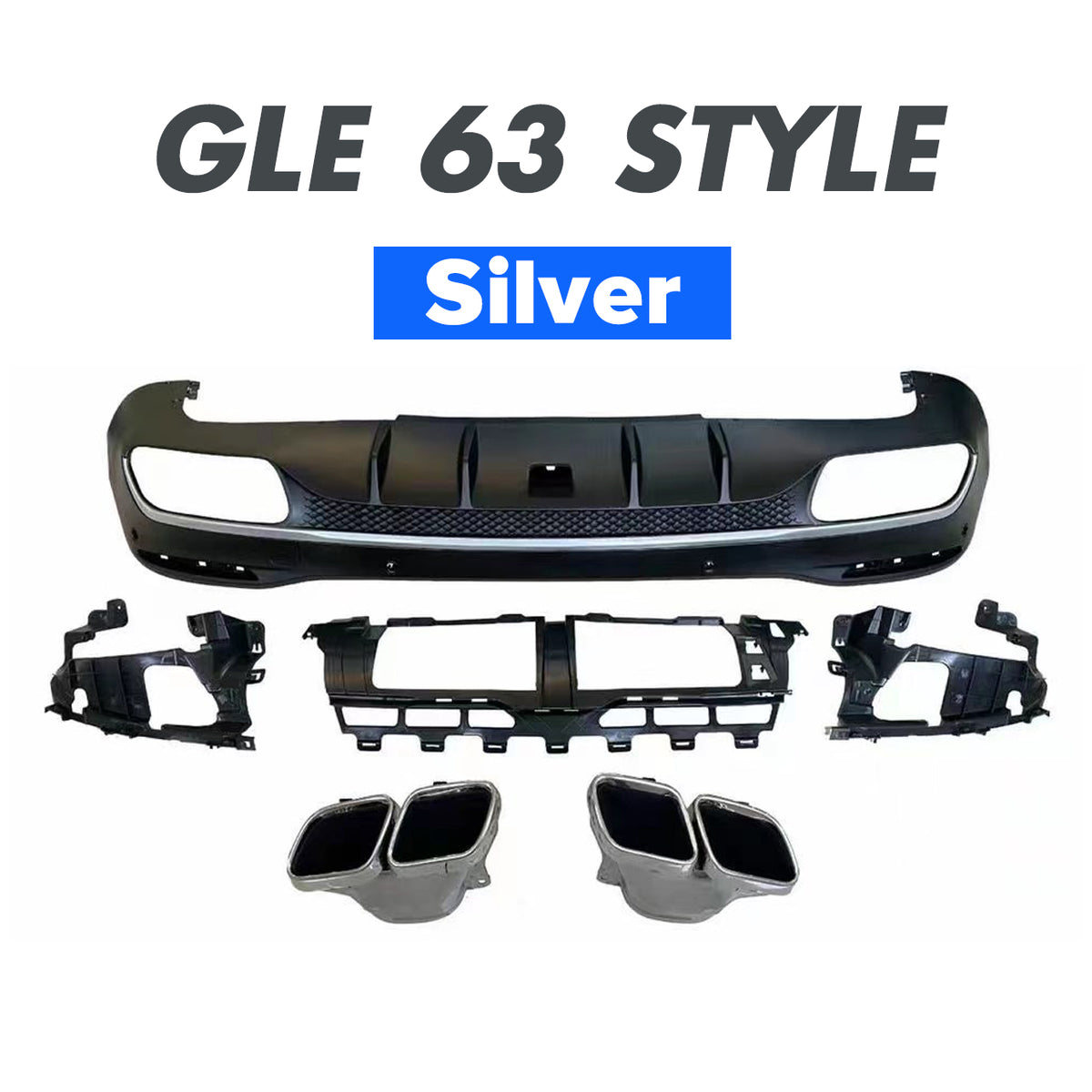 2020+ Mercedes-Benz GLE W167 Upgrade to GLE 53/63 Style Rear Diffuser & Exhaust Tips