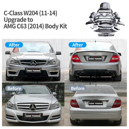 Mercedes C-Class W204 (2008-2014) Upgrade to AMG C63 (2014) Style Conversion Kit