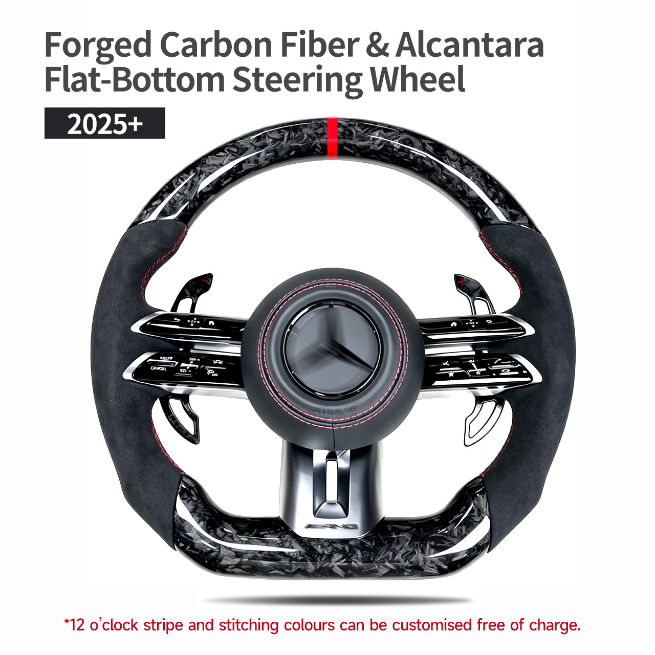Custom Carbon Fibre AMG Steering Wheel for 2025–2026 Mercedes-Benz G-Class W465