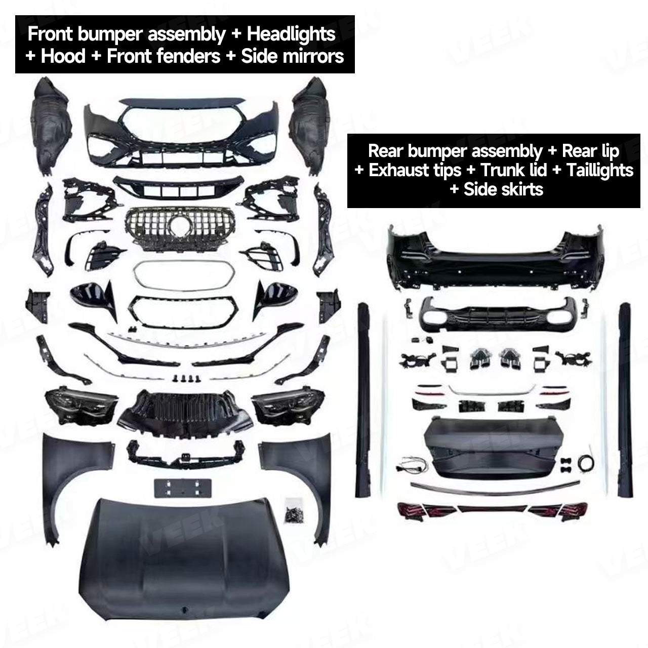 Mercedes Benz E-Class W212 (2009-2015) Upgrade Old to New AMG E53 S W214 (2025) Conversion Kit((No cutting required))