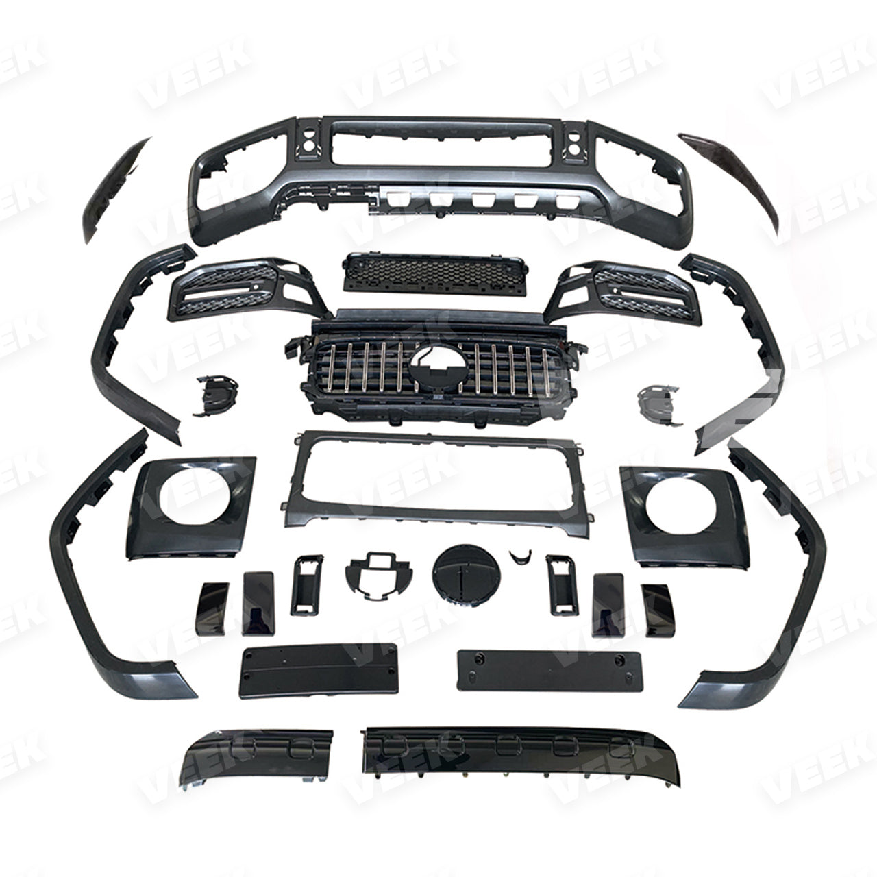 Mercedes G-Class W463A 2019-2024 Upgrade to G63 AMG Night Edition Body Kit and Blackout Lights Set