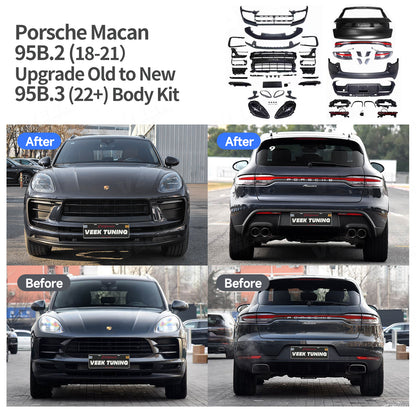 Porsche Macan 95B.1/95B.2（2014-2021）Upgrade Old to New 95B.3 (2022+) Body Kit