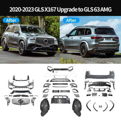 Mercedes 2012-2024 GLS X166/167 Upgrade to 24+ X167 GLS 63 AMG/Maybach Stye Body Kit