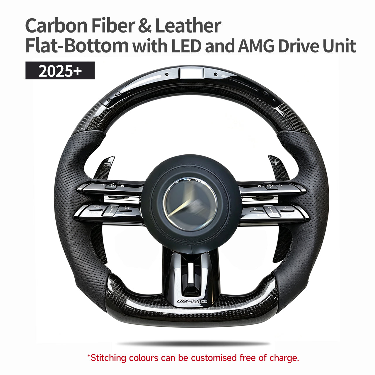Custom Carbon Fibre AMG Steering Wheel for 2025–2026 Mercedes-Benz G-Class W465