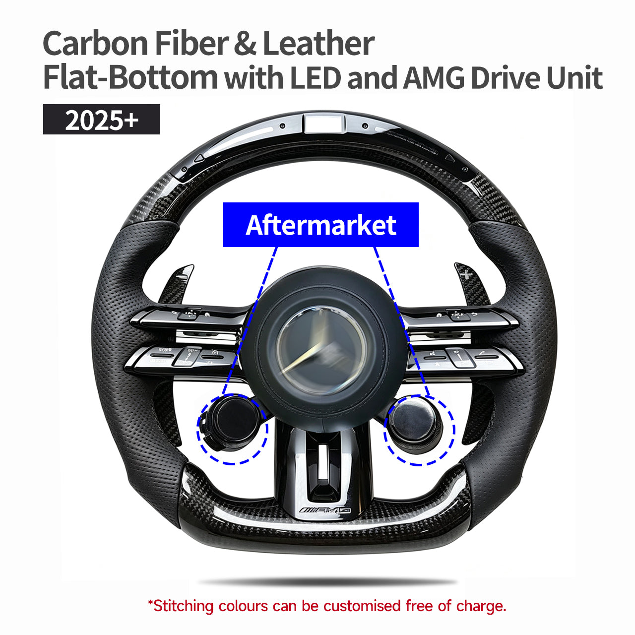 Custom Carbon Fibre AMG Steering Wheel for 2025–2026 Mercedes-Benz G-Class W465